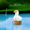 Micro-Paisaje Creativo Lindo y Divertido Muñeco de Ganso Blanco Grande Accesorios de Decoración DIY para Jardinería Adornos Pequeños para Coche y Escritorio