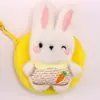 Suéter Cachorro Felpa Monedero Redondo Mini Bolso para Tarjetas de Mujer Bolsa de Almacenamiento Portátil Linda Llavero Colgante para Mochila