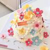 Celebridad de Internet ins Adorno para Pastel de Cumpleaños Plug-in Flor de Color de Floración de Temporada de Primavera Tarjeta Día del Niño Azúcar Falso