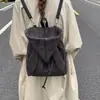 Sudadera Casual Coreana con Gorro y Mochila para Mujer 2025 Principios de Otoño Retro Elegante Versátil Moderna Ropa de Trabajo Mochila Pequeña