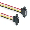 Fornecido diretamente pelo fabricante, Soquete de carregamento à prova d'água Tipo-C 4P, Conector USB vertical de 180 graus com furos para parafuso