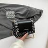 2025 Nova Bolsa de Corrente com Estampa de Leopardo Estilo Retrô Ocidental Moda Casual Simples Casual para o Dia a Dia Ombro Transversal Pequena Quadrada