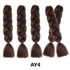 Perucas de Dreadlock de Fibra Sintética para Comércio Exterior Atacadista, Extensões de Cabelo Longo Tingidas em Degradê para Mulheres, Cabelo Trançado, Tranças Africanas Grossas