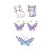 Pegatinas de Tatuaje de Mariposa Gatito de Nicho para Cubrir Cicatrices Tatuajes Coloridos de Alta Gama Mariposa Impermeables de Larga Duración Pegatinas de Tatuaje Coloridas para Mujeres