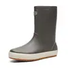Botas de lluvia para hombre y mujer, antideslizantes, impermeables, elegantes, de media pantorrilla, de terciopelo, cálidas, de goma, botas de agua para trabajo en cocina, zapatos de agua de caña alta para hombre