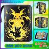 PTCG Magic Baby Bao Ke Meng libro de tarjetas 4 rejillas 9 rejillas tarjeta de anime libro de colección de tarjetas PU cremallera hojas sueltas tarjetero