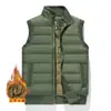 Chaleco Grueso de Terciopelo para Hombre Impermeable y Cálido con Cuello Alto Chaleco Estilo Papá Cortavientos Holgado Talla Grande Comercio Exterior Transfronterizo