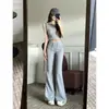 Pantalones de Yoga Acampanados Estilo Americano Transfronterizos 2026 Primavera y Otoño Nuevos, Pantalones de Chándal, Pantalones Bootcut, Pantalones de Tiro Alto hasta el Suelo para Mujer