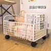 Estantería de escritorio móvil de pared, estante de almacenamiento móvil vertical multicapa debajo del escritorio, estante para almacenamiento de libros