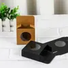 En stock Caja de Papel Kraft de Color Sólido para Ventana Caja Redonda Blanca Transparente para Jabón Caja de Empaque Simple para Guardar Joyería Diaria
