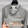 Algodón Modal Nuevo Otoño Vintage Cuadros Camisa Casual de Manga Larga con Botones para Hombre