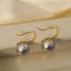Aretes de Zapato de Tacón de Oro de 18 Quilates para Mujer, Aretes de Perlas Swarovski, Estilo Nuevo, Aretes de Perlas de Lujo Ligero