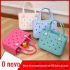 Estoque de fábrica Bolsa com Furos EVA Bolsa Quadrada Pequena Feminina Bolsa Pequena de Explosões EVA Bolsa à Prova d'Água Bolsa com Furos para Férias de Verão