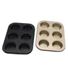 Molde para Pastel de 4/6/12 Piezas, Molde para Tartaletas de Huevo de Seis Agujeros, Charola para Hornear Tazas de Muffin, Molde para Hornear de Horno Casero