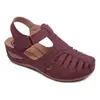 Sandalias de Mujer de Comercio Exterior Transfronterizo 2023 Sandalias de Cuña Huecas de Talla Grande Europeas y Americanas Sandalias de Mujer de Punta Redonda Antideslizantes