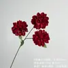 Dália Kyle de 3 Cabeças Flores Artificiais para Casamento Flores Falsas Decoração de Corredor de Casamento Arranjo Floral Decoração Suave Decoração de Casa Arranjo de Flores