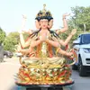 1m Estátua de Doom Yuanjun Doujin Minjun Resina Fibra de Vidro Estátua de Buda Adoração ao Templo 1,46m 1,8m