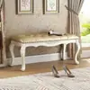 Banqueta Sapateira de Luxo Leve Americana para Entrada Cabideiro de Madeira Maciça Banco Longo Banco de Cabeceira para Quarto Banco para Trocar Sapatos Estilo Europeu