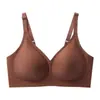 Sutiã sem costura plus size transfronteiriço para mulheres, com suporte macio, cobertura total, design ajustável e sem aro, em estilo europeu e americano