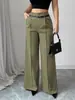 Pantalones de Traje Casual Elegantes de Trabajo para Mujer de Pierna Recta Sueltos de Cintura Alta, Novedad Otoño e Invierno 2025 Europeos y Americanos Transfronterizos