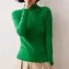 Suéter de cachemira con cuello apilado para mujer, de manga larga, ajustado, para otoño e invierno, nuevo, cómodo, agradable para la piel, combinable, cálido.