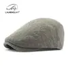 Gorro de Punto de Moda Estilo Coreano para Mujer, Boina de Otoño e Invierno, Gorra de Pato Retro Artística Británica, Gorra Casual Adelantada para Hombre