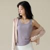 Chaleco de Modal para Mujer, Chaleco Base de Capa Interior de Color Sólido Acanalado de Verano, Camisola Fresca de Verano para Mujer