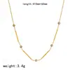 Lichuan Moda Lujo Ligero Cadena en Forma de Y Incrustada con Pedrería Acero Inoxidable Collar Moda para Mujer Sensación de Alta Gama Oro de 18K Acero de Titanio Cadena para Clavícula
