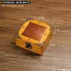 Caixa de Armazenamento Quadrada de Madeira com Imitação de Cobre Vintage Caixa de Armazenamento para Diversos de Mesa Objetos Pequenos Caixa de Armazenamento para Acessórios de Fuga Jóias