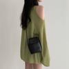 Otoño 2023, nueva blusa de punto informal, versátil, holgada, con escote en V y hombros descubiertos, estilo coreano elegante y holgado, con protección solar para mujer