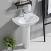 Baño de Jardín de Infancia Lavabo Vertical Lavabo Integrado de Columna al Suelo para Adultos Lavabo para Lavarse la Cara
