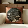 Nova almofada decorativa estilo chinês de luxo leve com animais e flores, almofada de sala de estar estilo chinês vintage, travesseiro decorativo macio de alta qualidade para quartos decorados
