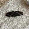 Presilhas de cabelo coloridas xadrez estilo coreano para outono e inverno, primorosamente desenhadas e de alta qualidade, para prender o cabelo, franjas laterais e como acessórios de cabelo