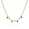 Wanxing Accesorios de Collar de Perlas y Piedra Ojo de Tigre Europeos y Americanos Joyería de Acero Inoxidable para Mujer Lujo Accesible Joyería Transfronteriza Diseño de Nicho