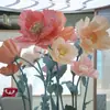 Gran Instalación de Flor de Arte en Papel Tridimensional, Decoraciones para Escaparates, Exhibiciones Decorativas para Centros Comerciales, Flores Artificiales de Arte en Papel Enrollado a Mano