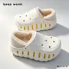 Pantuflas de Algodón para Niña con Cubre-talón, Impermeables, Antideslizantes, para Niñas Pequeñas, Nuevo Estilo Invierno 2026, Se Pueden Usar al Aire Libre o en Interiores, Lindos, Zapatos de Algodón Cálidos