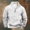 2024 invierno nuevo creativo patrón de rayas chaqueta acolchada de algodón para hombre manga larga cuello alto suéter de media cremallera cuello de suéter forrado de polar