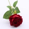 Simulación de punto, rosa europea, rosa de franela individual, flor falsa, boda, novia, mano, decoración del hogar, flor artificial