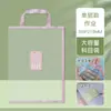 Design de Zíper Espesso Durável Bolsa de Documentos de Malha Transparente A4 Grande Capacidade Bolsa de Armazenamento Portátil para Classificação de Matérias de Estudante