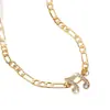 Moderna Cadena Europea y Americana de Aleación Hueca Incrustada con Pedrería Notas Musicales Hermoso Collar Personalizado para Mujer Collar