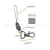 Fivela de boca de peixe em liga de zinco de fábrica Gancho eletroforético Fivela de cachorro para fita de 15mm20mm Fivela de raio Cordão para celular