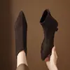 Primer Encuentro Botines Chelsea de Tacón Medio para Mujer Botines de Tacón Fino Ajustados Botas de Otoño/Invierno Botas Cortas Talla Grande 41