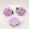 Camélia fresca flor doce desenho animado feito à mão faça você mesmo grampo de cabelo creme cola acessórios de joias acessórios de resina material