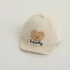 Gorro de Bebé Estilo Coreano, Pana con Visera Suave, Estilo Primavera y Otoño, Gorra de Pato para Bebé, Oso Pequeño Súper Lindo, Gorra de Béisbol Resistente al Viento de Invierno