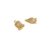 Chapado en Oro de 14K Colgante Flor de Muguete Sombrero DIY Hecho a Mano Joyería para Orejas Pasador Tocado Escalera Reloj de Pared Oscilante Material