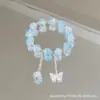 Pulsera de Cristal de Sirena Mori Dulce Super Hada Nueva Diseño Nicho Ins para Mujer Pulsera DIY para Novia Estudiante Combinable
