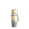 Caneca Isolada com Alça de Aço Inoxidável Grande Capacidade Tampa de Uso Duplo com Canudo Copo de Água para Homens Casa Outdoor Portátil Chaleira para Cozinhar Chá