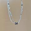 Venta Directa de Fábrica ~ Collar de Perlas Dopamina Mariposa Flor Verano Dulce y Fresco Lujo Ligero Nicho Accesorio de Clavícula de Gama Alta