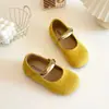 Estilo Artístico de Nicho Couro Genuíno Metal Flat Sapatos Mary Jane Femininos Estação Europeia Temperamento Retrô Sapatos de Salto Único Chinelos da Moda