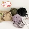 Bolsa Cruzada Casual de Nailon para Mujer Primavera 2026, Bolso de Cubo con Cordón a la Moda, Versátil Bolso para Teléfono para Exteriores